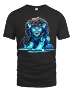 Enchanted Lion Energy Tshirt - black t-shirt on white background