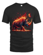 Firestorm Rhino Adventure Tee - black t-shirt on white background