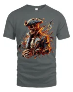Molten Pirate Soul T-Shirt - gray t-shirt on white background