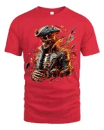 Molten Pirate Soul T-Shirt - red t-shirt on white background