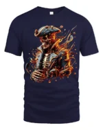 Molten Pirate Soul T-Shirt - navy t-shirt on white background