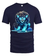 Enchanted Lion Energy Tshirt - navy t-shirt on white background