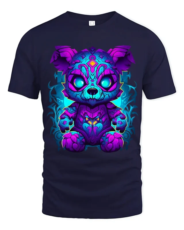 Tshirt Mystic Energy Bear - navy t-shirt on white background