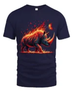 Firestorm Rhino Adventure Tee - navy t-shirt on white background