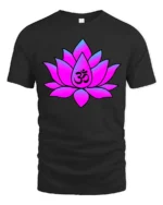 Meditation Lotus T-Shirt Om Symbol Yoga Zen - black t-shirt on white background