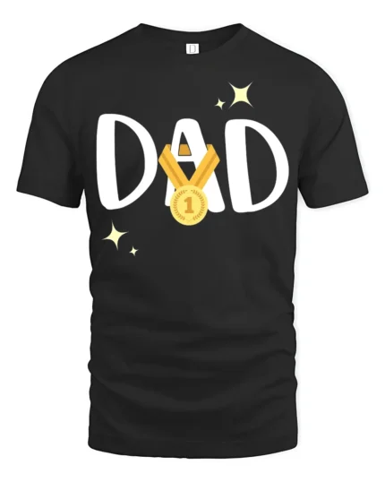 Top Dad T-Shirt World’s Greatest Father - black t-shirt on white background