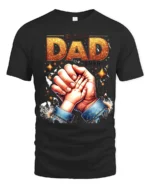 Number One Dad Hand Special Father’s Day T-Shirt for the Best Papa - black t-shirt on white background