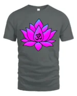 Meditation Lotus T-Shirt Om Symbol Yoga Zen - gray t-shirt on white background