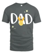 Top Dad T-Shirt World’s Greatest Father - gray t-shirt on white background