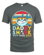 Daddy Shark Doo Fun Father Shark Shirt Now - gray t-shirt on white background