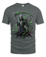 Toxic Death T-Shirt Radioactive Grim Reaper - gray t-shirt on white background
