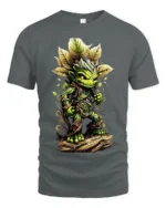 Forest Sprite Cute Plant Creature T-Shirt - gray t-shirt on white background