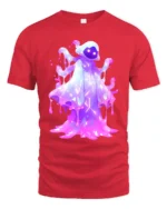 Glow Slime Cool Purple Creature T-Shirt - red t-shirt on white background