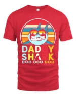 Daddy Shark Doo Fun Father Shark Shirt Now - red t-shirt on white background