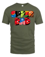 Awesome Dad Hero Colorful Father Gift Now - military green t-shirt on white background