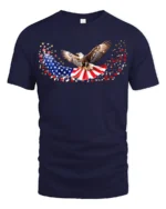 American Eagle T-Shirt Stars and Stripes - navy t-shirt on white background