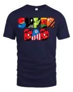 Awesome Dad Hero Colorful Father Gift Now - navy t-shirt on white background
