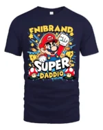 Video Game Dad T-Shirt Super Daddio Mario - navy t-shirt on white background