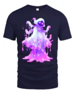 Glow Slime Cool Purple Creature T-Shirt - navy t-shirt on white background