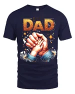 Number One Dad Hand Special Father’s Day T-Shirt for the Best Papa - navy t-shirt on white background