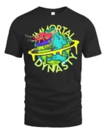 Skateboarding Skull Tee Immortal Dynasty Funny Apocalypse T-Shirt for All - black t-shirt on white background