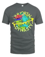 Skateboarding Skull Tee Immortal Dynasty Funny Apocalypse T-Shirt for All - gray t-shirt on white background