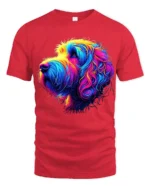 Rainbow Otterhound Tee Vibrant Abstract Dog T-Shirt for Otterhound Lovers - red t-shirt on white background