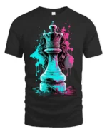 Queen Chess Piece T-Shirt Street Style Graphic Tee for Strategy Game Lovers - black t-shirt on white background