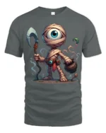 One Eyed Monster T-Shirt Epic Comic Style Graphic Tee - gray t-shirt on white background