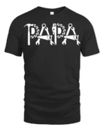 Papa Fix-It T-Shirt Tools Design Gift for Handy Dads - black t-shirt on white background