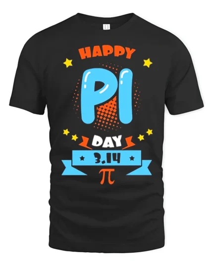 Cool Math Pi 3.14 T-Shirt for Pi Day Fun Science Tee - black t-shirt on white background