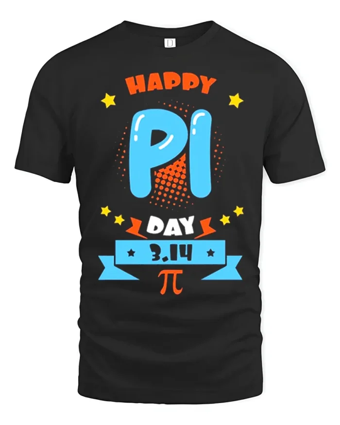 Cool Math Pi 3.14 T-Shirt for Pi Day Fun Science Tee - black t-shirt on white background