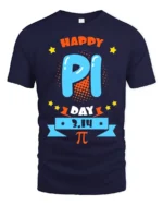 Cool Math Pi 3.14 T-Shirt for Pi Day Fun Science Tee - navy t-shirt on white background