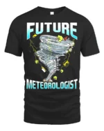 Future Meteorologist T-Shirt Tornado Storm Chaser Tee - black t-shirt on white background