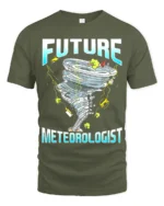 Future Meteorologist T-Shirt Tornado Storm Chaser Tee - military green t-shirt on white background