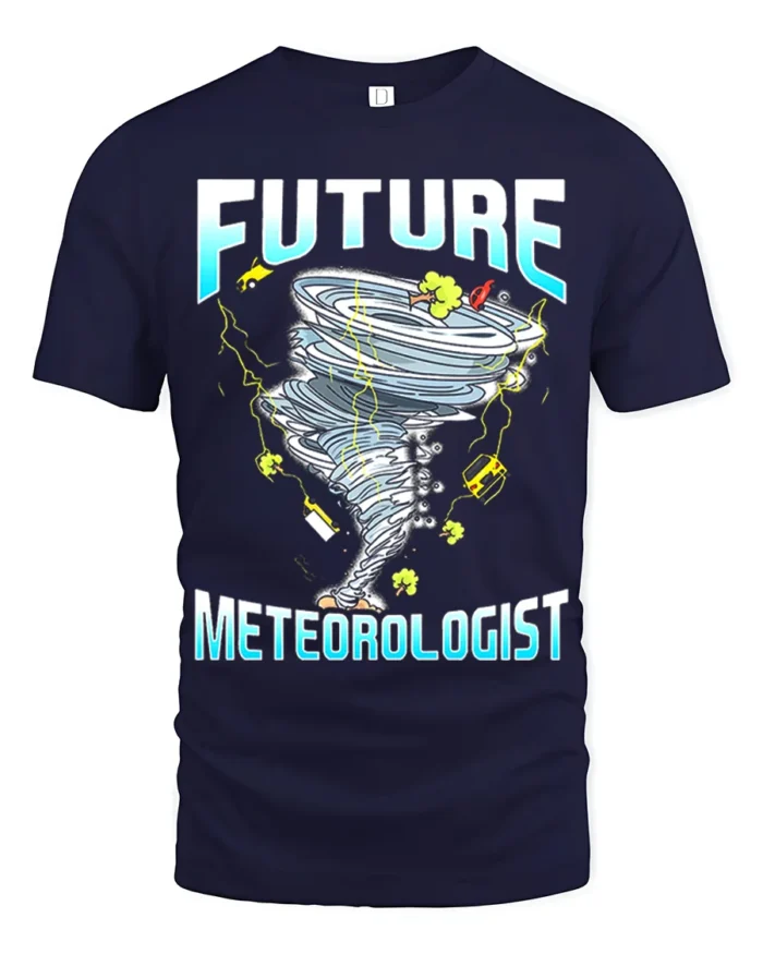 Future Meteorologist T-Shirt Tornado Storm Chaser Tee - navy t-shirt on white background