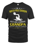 Water Polo Grandpa T-Shirt Funny Cool Grandpa Tee Gift - black t-shirt on white background
