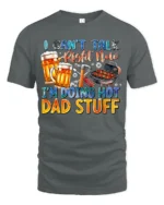 Funny Dad T-Shirt Hot Dad Stuff BBQ Beer Grill Tee USA - gray t-shirt on white background