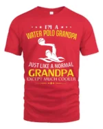 Water Polo Grandpa T-Shirt Funny Cool Grandpa Tee Gift - red t-shirt on white background