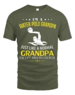 Water Polo Grandpa T-Shirt Funny Cool Grandpa Tee Gift - military green t-shirt on white background