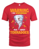 Storm Chaser Humor T-Shirt Tornado Enthusiast Graphic Tee - red t-shirt on white background