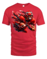 Georgia Football T-Shirt Fiery Red Game Day Graphic Tee - red t-shirt on white background