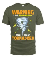 Storm Chaser Humor T-Shirt Tornado Enthusiast Graphic Tee - military green t-shirt on white background