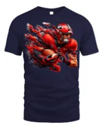 Georgia Football T-Shirt Fiery Red Game Day Graphic Tee - navy t-shirt on white background