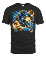 Buffalo Hockey Beast T-Shirt for Ice Hockey Fans - black t-shirt on white background