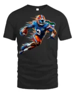 Florida Gators Football T-Shirt Dynamic Running - black t-shirt on white background
