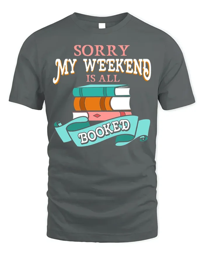 Funny Book Lover Literary Graphic Tee - gray t-shirt on white background