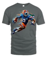 Florida Gators Football T-Shirt Dynamic Running - gray t-shirt on white background
