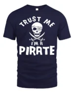 Adventure Seeker Trust Me I’m A Pirate T-Shirt - navy t-shirt on white background