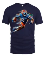 Florida Gators Football T-Shirt Dynamic Running - navy t-shirt on white background